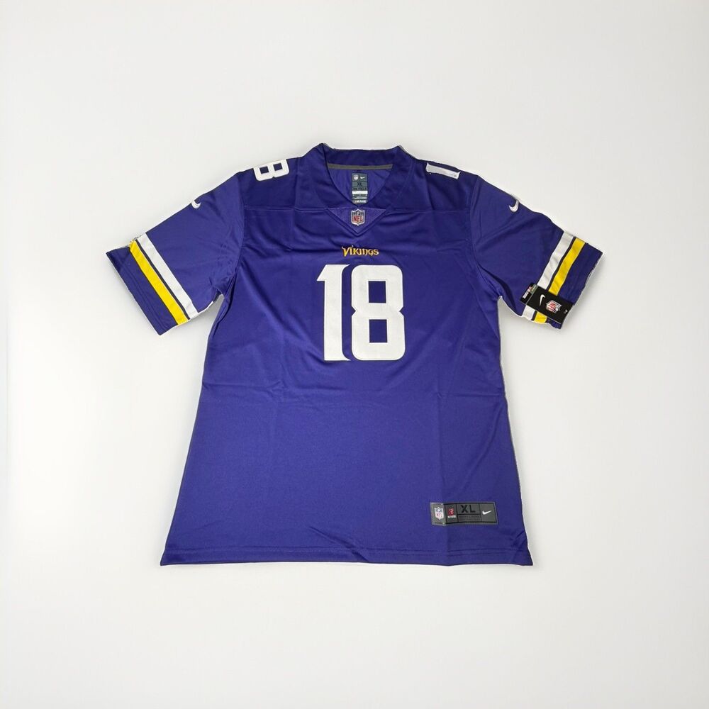 NWT Nike Justin Jefferson #18 Minnesota Vikings Stitched Jersey Purple XL